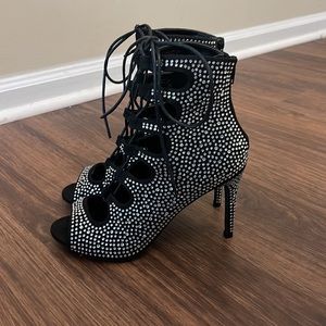 ✨Rhinestone Lace-Up Stiletto Heels✨